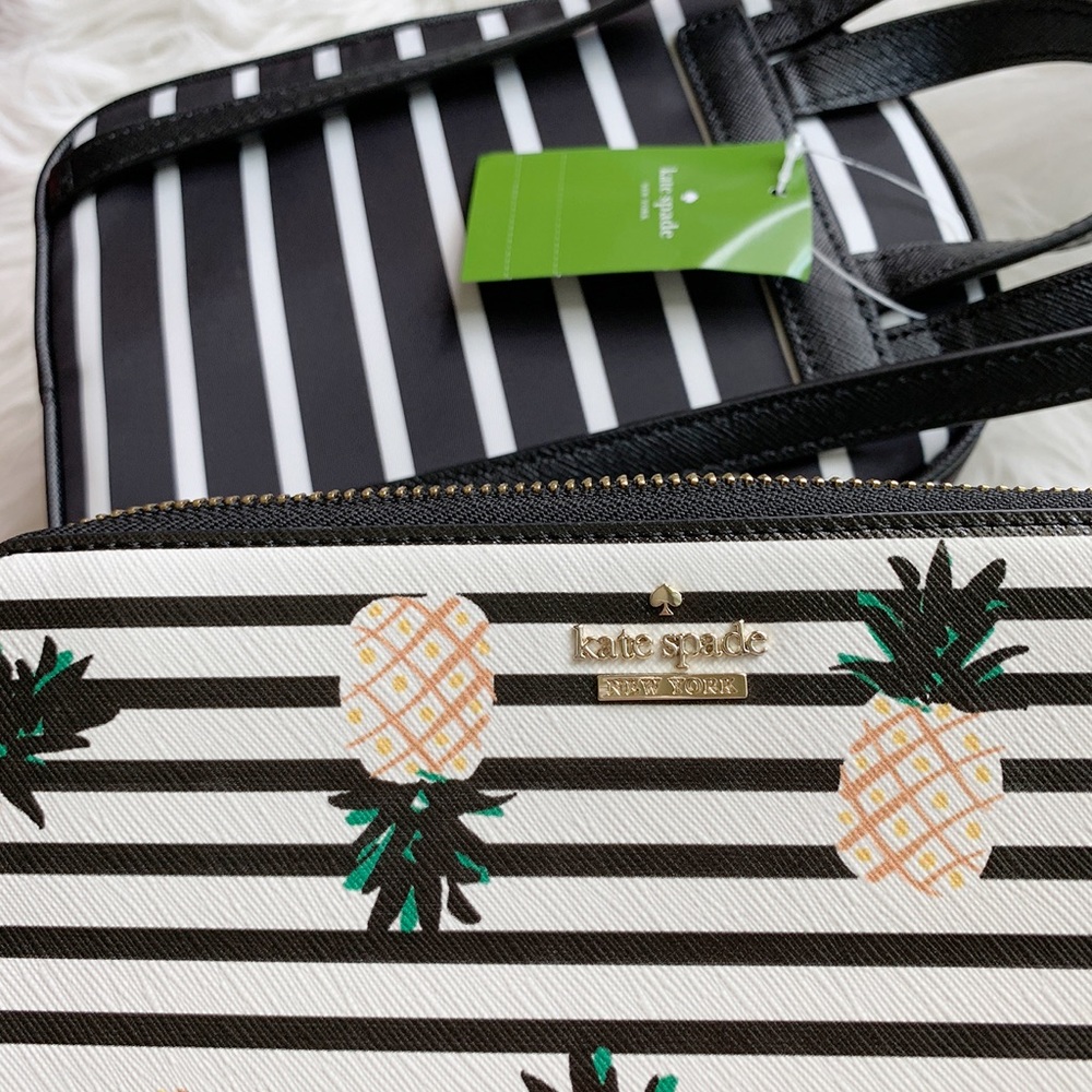 Bundle kate spade backpack wallet stripe - Picture 8 of 8